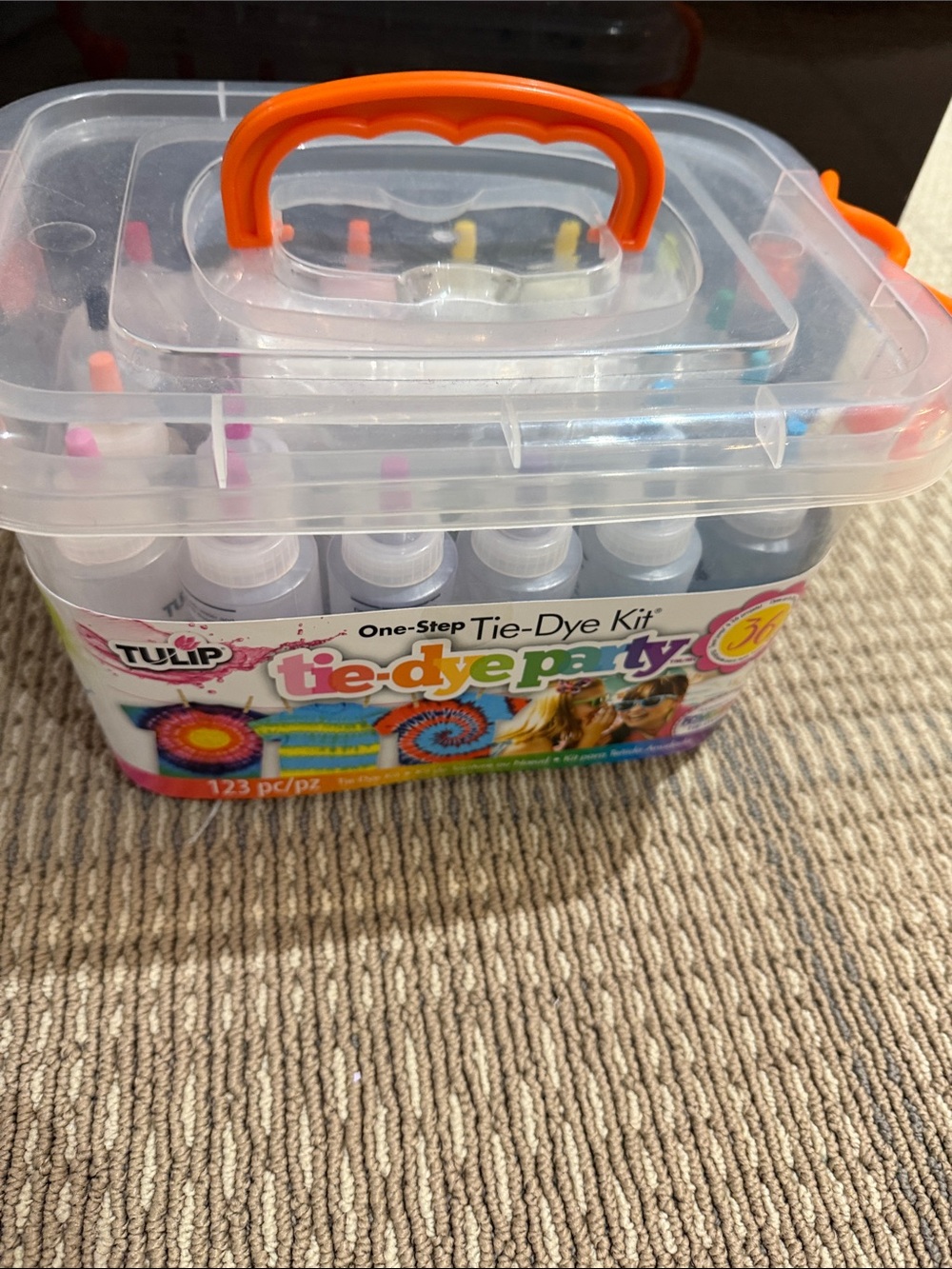 Tulip One-Step Tie-Dye Kit with Orange Handle - Kids Craft Set